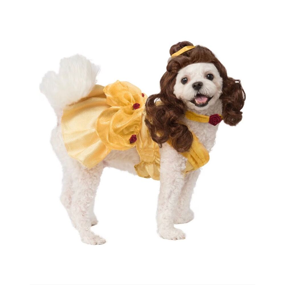 Rubie’s Disney Princess Belle Dog Costume Yellow Dress Medium Pet Costume